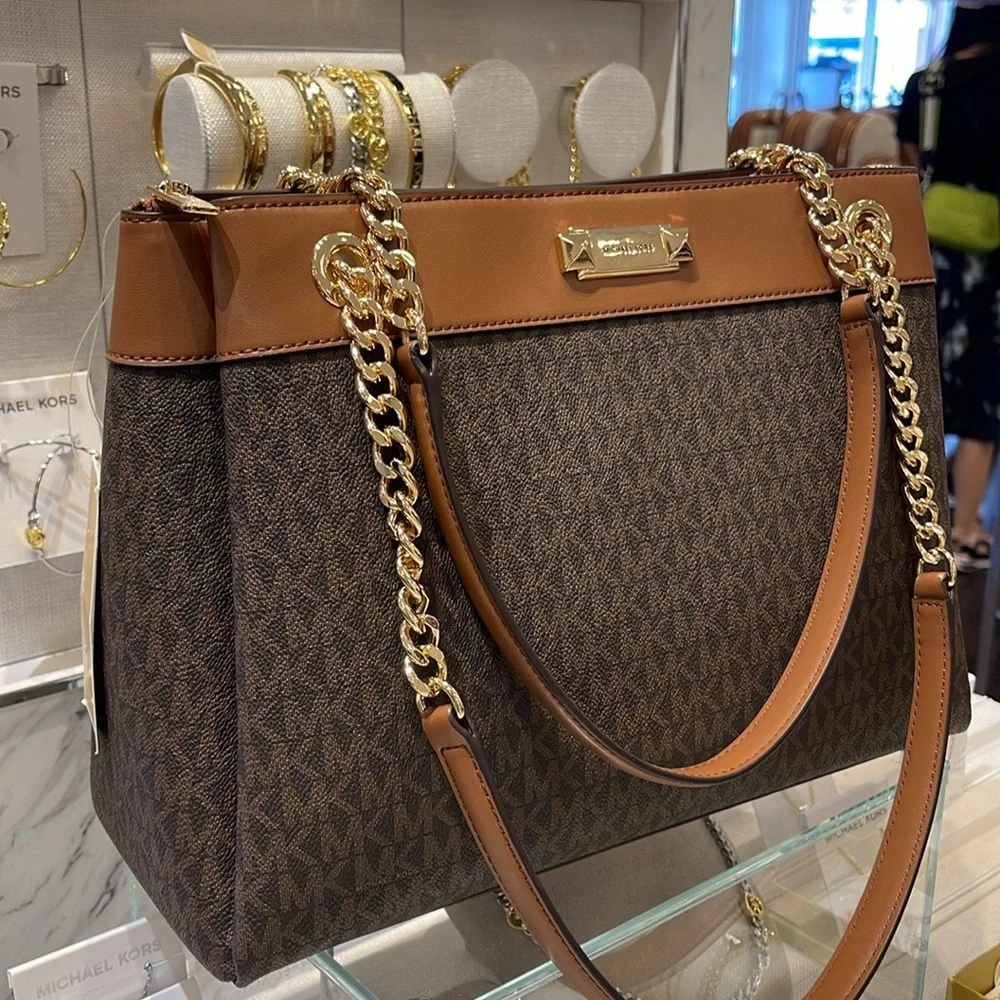 Michael Kors Whitney Medium Signature Logo Tote Shoulder Bag
Brown 
NWT - Picture 9 of 16